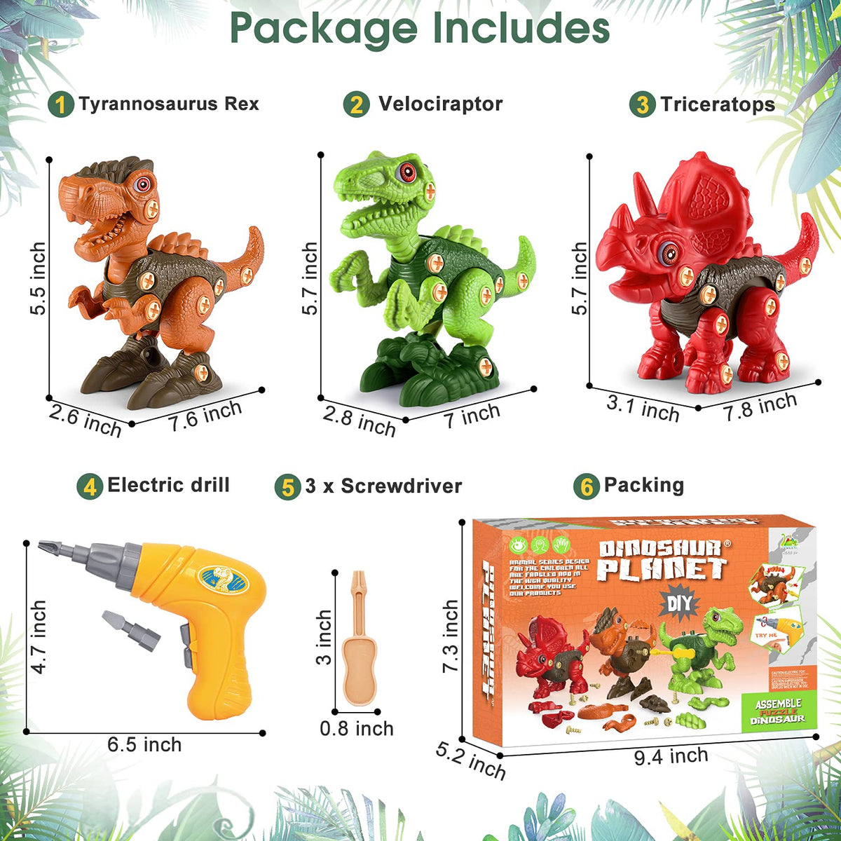 Dinosaurs Stem Construction Building Set