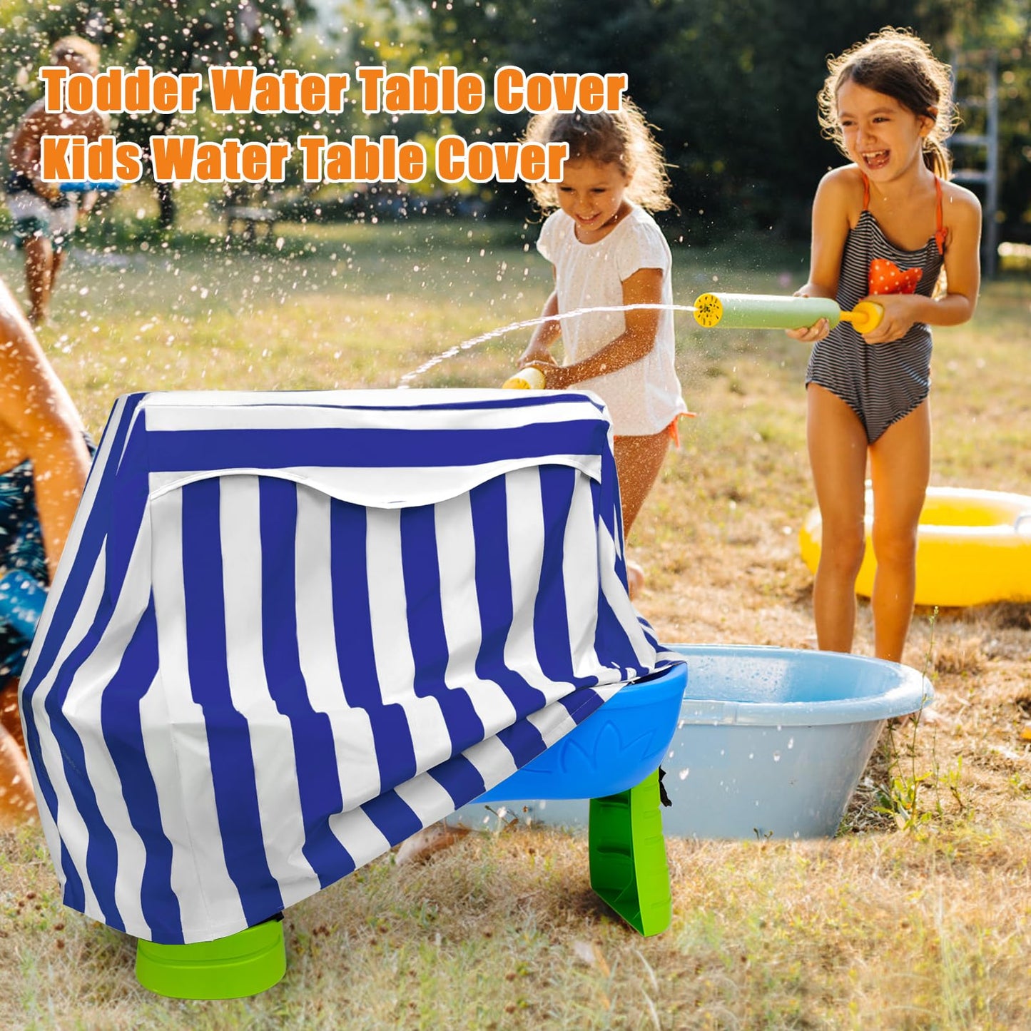 Kids Water Table Cover for Step 2 Rain Showers Splash Pond Water Table, Outdoor Waterproof Anti-UV Kids Water Play Table Cover (