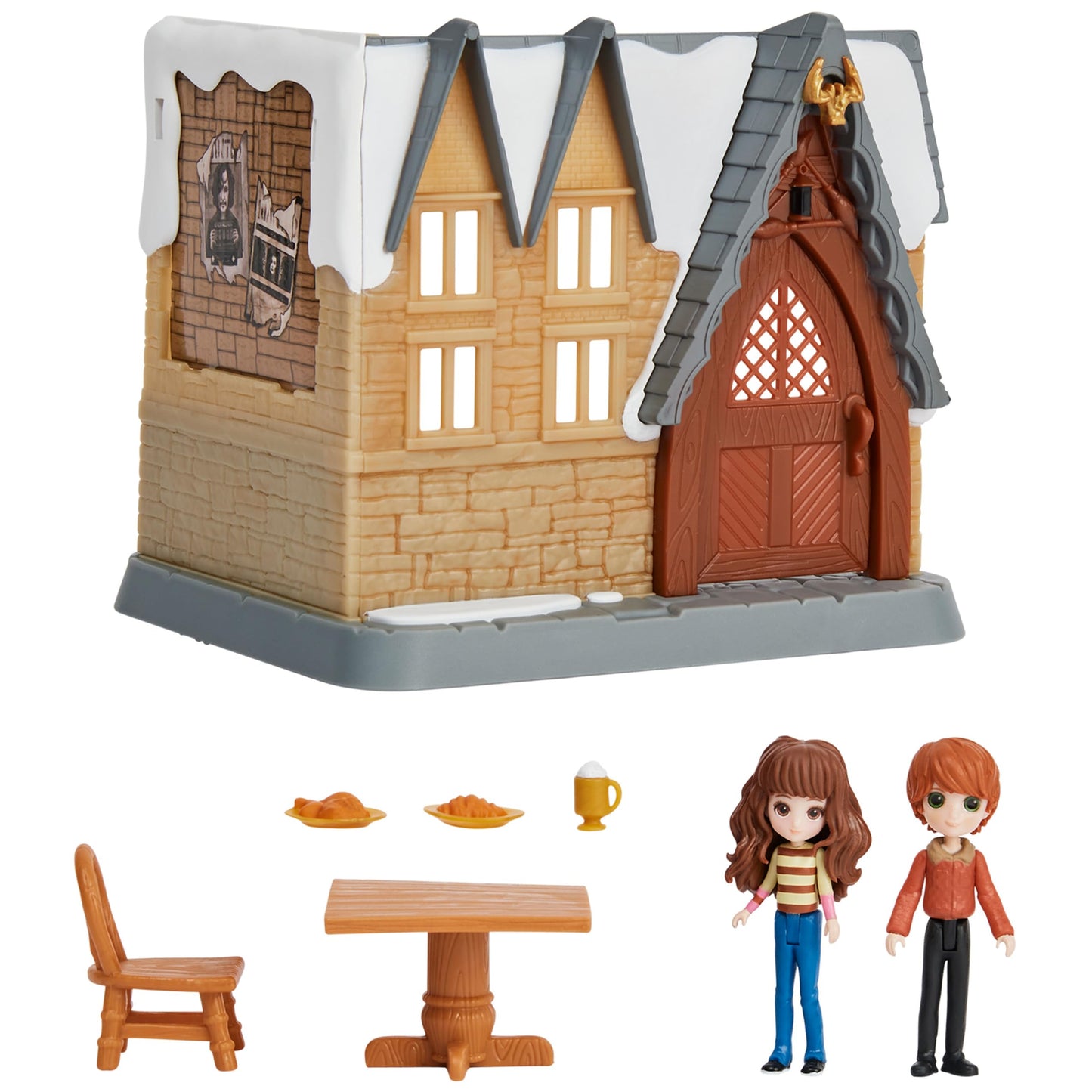 Wizarding World Harry Potter, Magical Minis Three Broomsticks Playset With 2 Exclusive Figures And 5 Accessories, Kids Toys For Ages 6 And Up