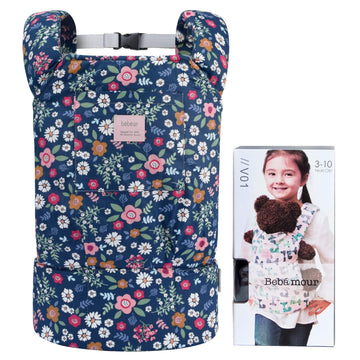Bebamour Doll Carrier Original Reborn Baby Doll Carrier For Doll Toys Doll Carrier For Girls And Boys(Blue Flower)
