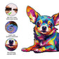 Jigfoxy Wooden Puzzles for Adults - Colorful Chihuahua Dog, 170pcs, Medium Size, Wood Material, Unique Animal-Shaped Design