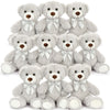 Maogolan Bulk Teddy Bear Baby Shower, 10 Packs Small Gray Teddy Bear Stuffed Animals In Bulk,13.5' Small Stuffed Bears Plush For Wedding,Birthday,Christmas, Party Decorations