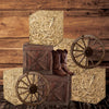 Gameza Western Hay Bales Boxes Decor, Western Cowboy Party Decorations Farm Trunk or Treat Car Hay Bales Wagon Wheel Decorations