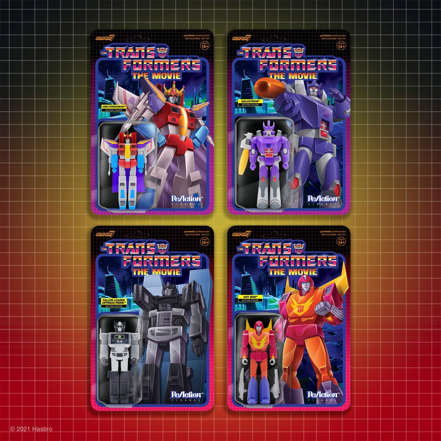 Super7 Transformers Fallen Leader Optimus Prime 3.75 In Reaction Figure