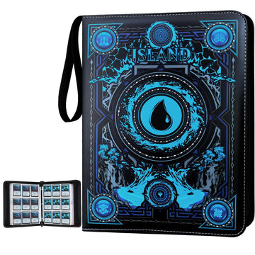 MTGPRO Trading Card Binder 9 Pocket Card Binder with Sleeves 720 Double Sided Pocket enhanced Collector Card Album Card Collection Folder for MTG TCG Yugioh Game Cards (Blue)