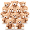 Jenaai 12 Pcs Christmas Bears Bulk 10 Bear Stuffed Animal Baby Shower Decorations Small Stuffed Plush Toys Gifts for Girls Boy