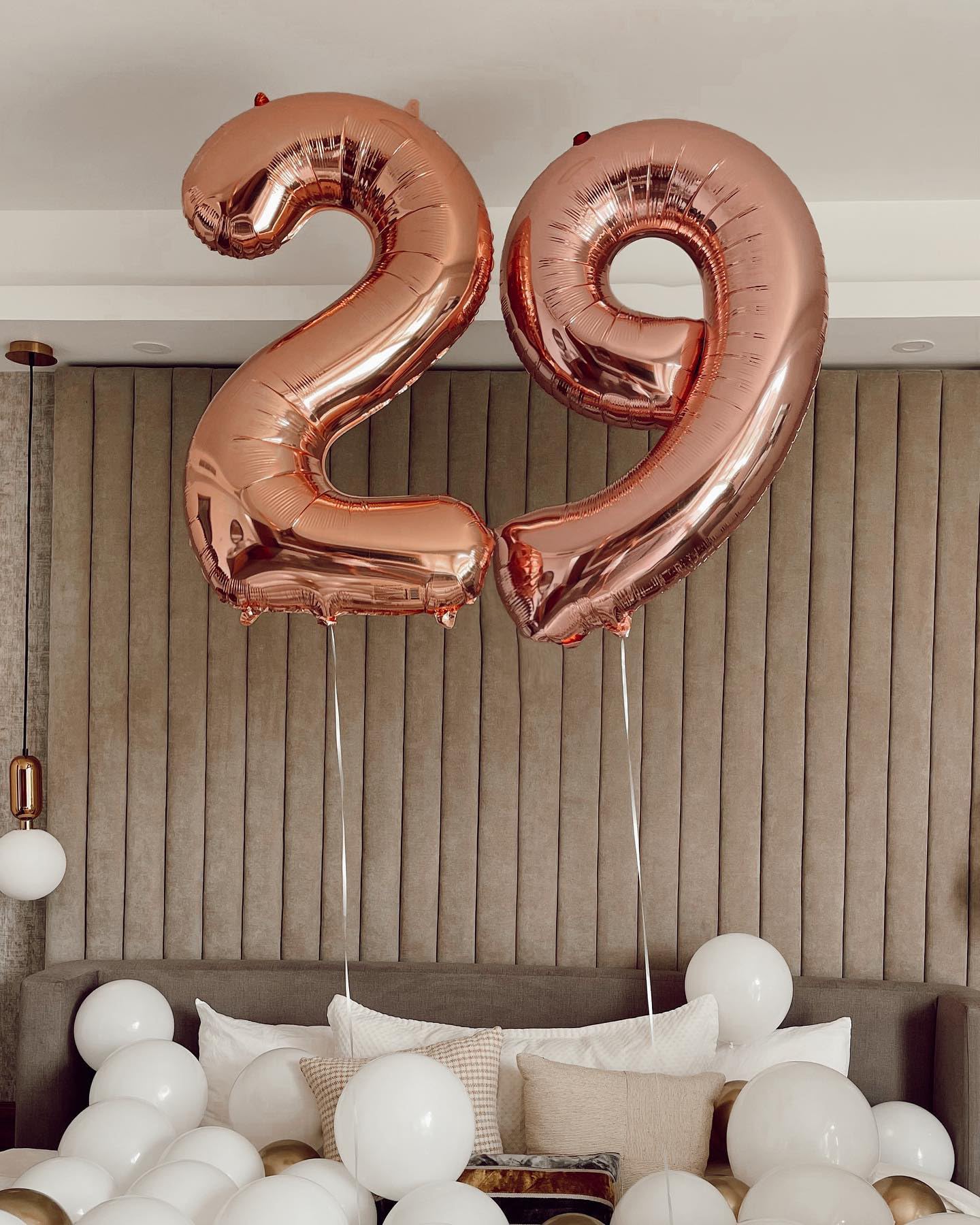 Rose Gold 9 Balloon, Number Balloons 40 Inch, 9Th Giant Birthday Decorations For Boys Girls,19Th 29Th Party Decorations Supplies