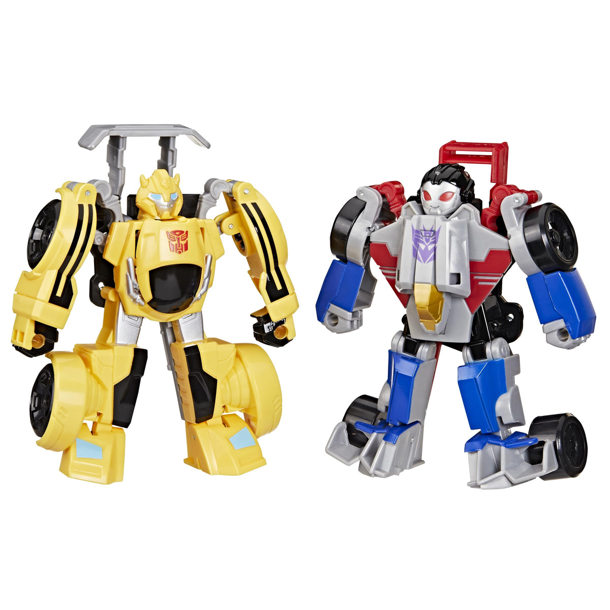 Transformers Bot Racers TRANSFORMERS Bumblebee and Starscream Bot Racers Easy to Change from R ...