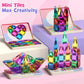 WMXDU Mini Magnetic Tiles with Iron Box, 42PCS Travel Size Magnet Building Blocks Toy Set, Protable Construction Block Toys Educ