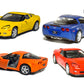 Set of 4: 5'' 2007 Chevy Corvette Z06 1:36 Scale (Blue/Orange/Red/Yellow)