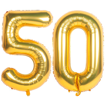 40 Inch Gold Number Balloons Helium Foil Mylar Balloon Birthday Party Banquet Decoration 50