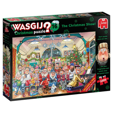 Jumbo, Wasgij, Retro Original 16 - The Christmas Show, Unique Collectable Jigsaw Puzzles For Adults, 1,000 Piece