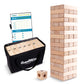 Giantville Giant Tumbling Timber Toy - enhanced Pine Wood Life-Size Blocks Tower - Big Floor/Board Indoor/Outdoor Yard Game for Kids & mature-themeds - 54-Pieces + Dice + Carry Bag - Grows to Almost 4-Feet