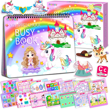 Aggkky Montessori Busy Book For Toddles 3+ Preschool Toddler Learning Activities Books For Kids Ages 3-5 Autism Sensory Educatio
