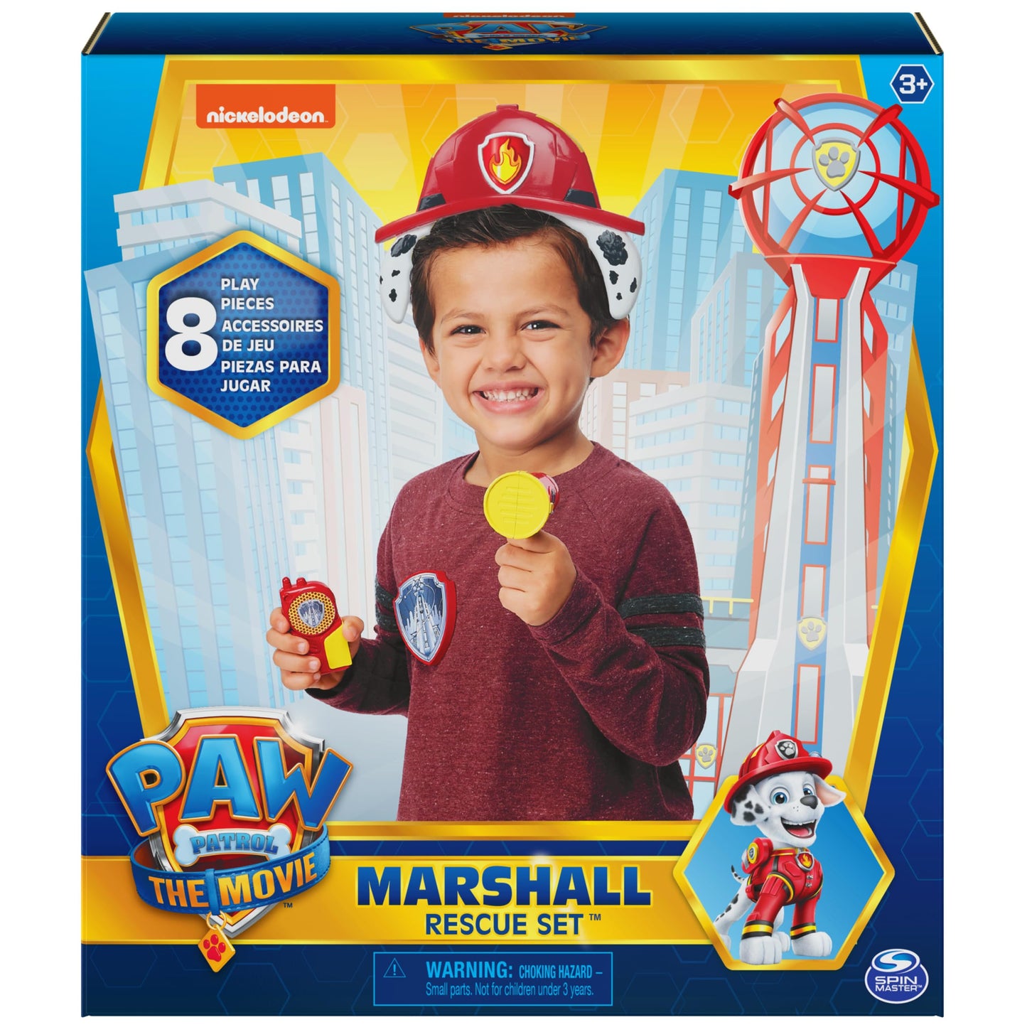 Paw Patrol, Marshall Movie Rescue 8-Piece Role Play Set, Pretend Play Costumes For Kids, Toys For Boys & Girls Ages 3 And Up
