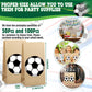 Watersay 100 Pcs Soccer Party Favor Bags 12 x 6 x 4 Soccer Kraft Paper Goodie Treat Candy Food Bags for Sports Themed Party Favo