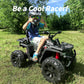 Hikiddo Kids Atv 4 Wheeler, 24V 4Wd Electric Atv Ride On Toy For Big Kid W/ 2-Seater, 4X200W Motor, 5.6Mph Max Speed - Pink