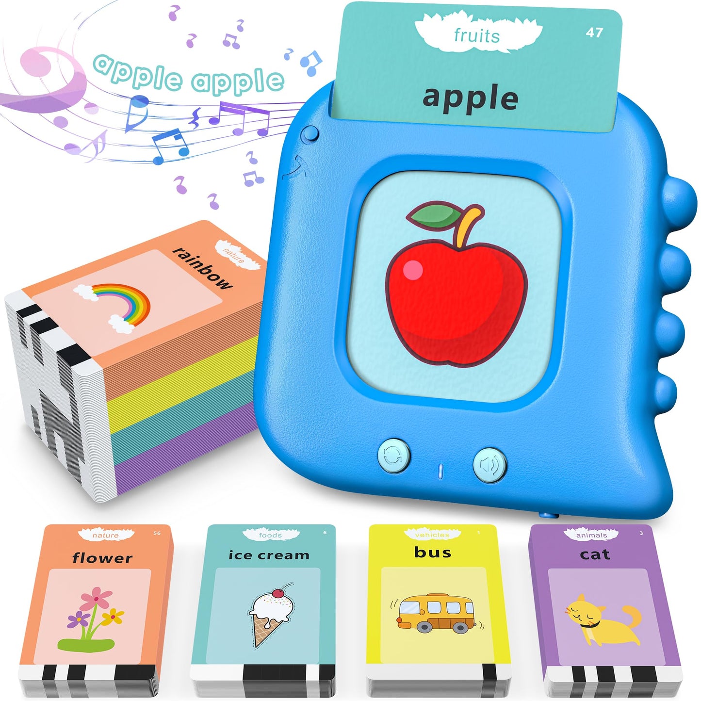 Kids Toddler Talking Flash Cards With 224 Sight Words,Montessori Toys,Speech Therapy,Autism Sensory Toys,Learning Educational Gifts For Age 1 2 3 4 5 Years Old Boys And Girls