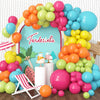 Tropical Balloon Arch Kit, Hot Pink Fruit Green Teal Orange Yellow Latex Rainbow Balloon Garland Kit For Beach Hawaiian Luau Alo