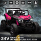 Molachi 24V Kids Ride On Car Truck, 4Wd Kid Remote Control Vehicle, 2 Adjustable Seater Children Electric Cars, 3 Speeds, Led Li