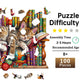 Jigfoxy Wooden Puzzles for mature-themeds  Cat Wood Puzzles mature-themed  Unique Animal Shape Wooden Jigsaw Puzzles  Birthday Gifts for Puzzles Lovers Family Friend (S-8.5 * 6.9in-100pcs)