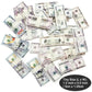 Prettylife Miniature Dollhouse Scene Model 500 Pieces Mini Dollar Bill Prop Set For 1:12 Mini Dollhouse Decoration