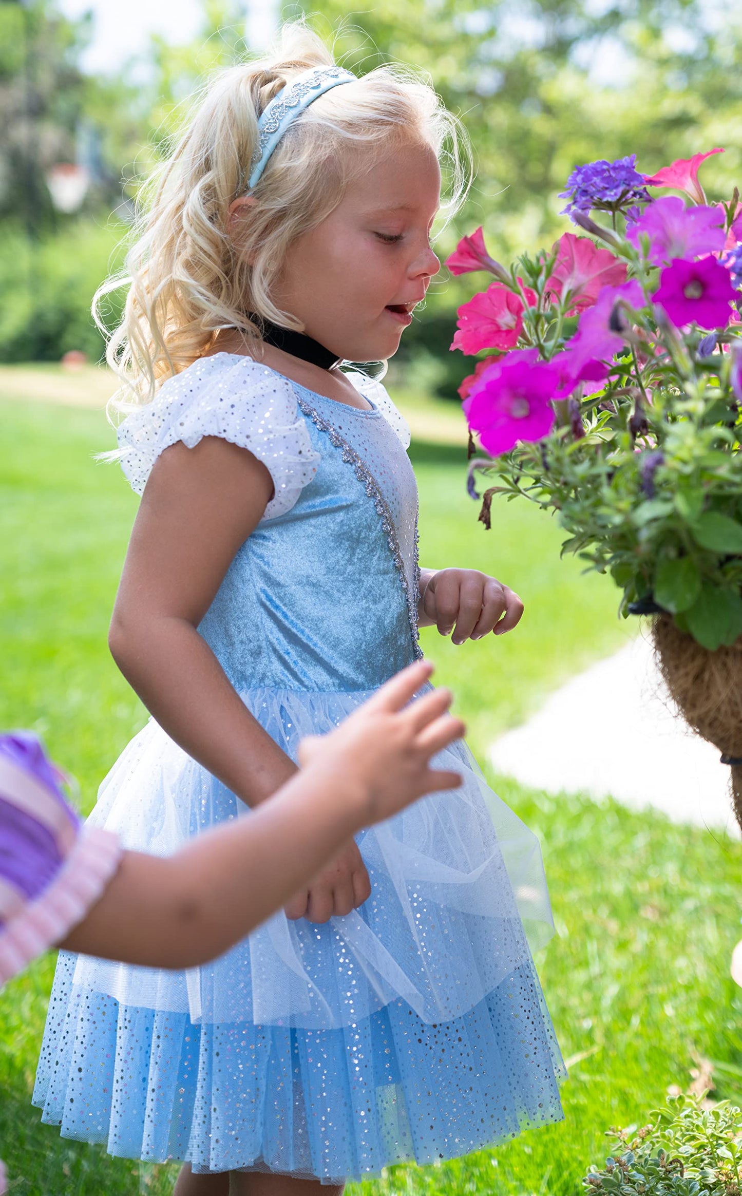 Little Adventures Cinderella Princess Party Dress - Machine Washable Child Pretend Play Costume Outfit with No Glitter (3XL Age 11-13)