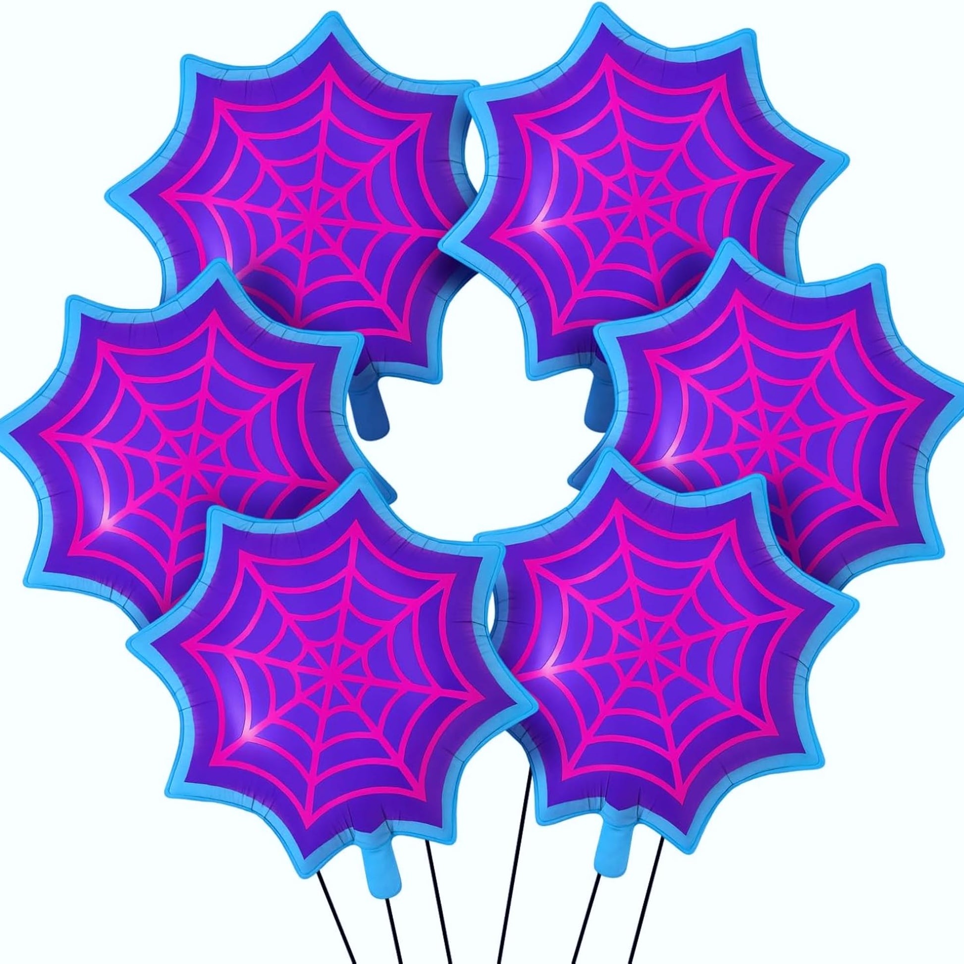 Soulchen 25  Spider Birthday Party Balloon Cartoon Characters Themed Party Decor Foil Large Spider Webs Balloons for Cartoon Car