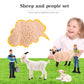 LC JoyCre 5 PCS Farm Animals Goats Figures Realistic Sheep Figurines Farm Animal Toys Farmer Lamb Model Set Farm Animals for Tod