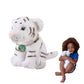 Ecobuddiez - White Tiger From Deluxebase. 12 Inch White Tiger Plush Toy. Eco Friendly Child Safe Tiger Stuffed Animal Made From Recycled Plastic Bottles.