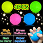 JIAHO 4 PCS Glow in The Dark Squishy Stress Balls, 2.4'' Sticky Dough Balls Squishy Toys, Party Favors for Kids, Stress Relief S