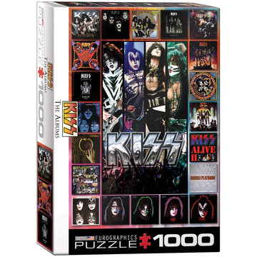 Eurographics Kiss The Albums 1000-Piece Puzzle , Black