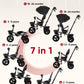 Ridyee 7-In-1 Tricycle For 18 Months To 5 Years, Rotatable Seat For Toddlers 1.5-3, Tricycle For 3-5 Years With Diy Stickers, Al