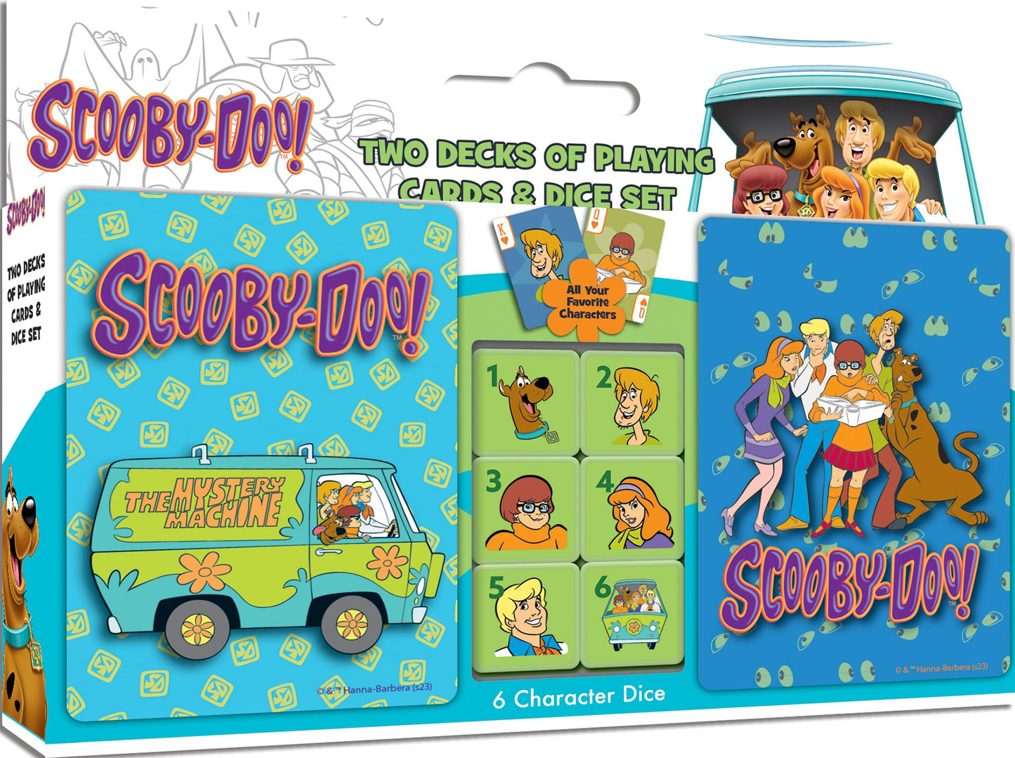 MasterPieces Scooby Doo 2-Pack Playing Cards & Dice Set