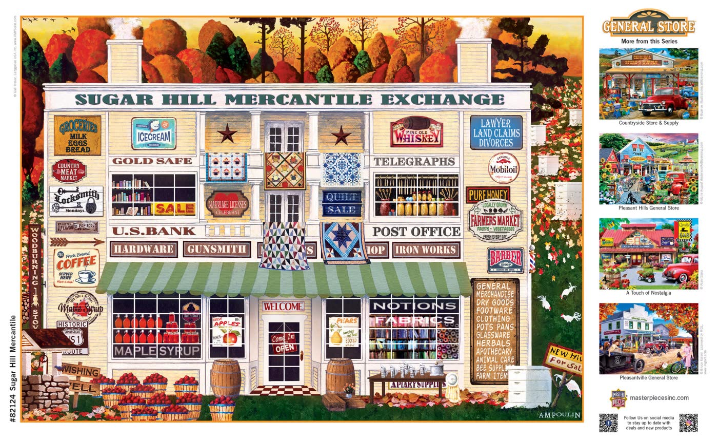 MasterPieces 1000 Piece Jigsaw Puzzle for mature-themeds  Family  Or Youth - Sugar Hill Mercantile - 19.25x26.75