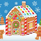 38PCS Make-a-Gingerbread House Stickers for Kids - Christmas Party Game/Craft/Activity/Favor/Supplies - 19 Finished Products