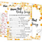 Baby Mad Libs, Baby Shower Game, Gender Reveal Party Supplies,Honeycomb Bumble Bee Party Decorations,- 30 Game Cards (Bb013-Yx12