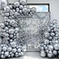170 Pieces Silver Balloons Silver Metallic Balloons Silver Balloon Arch Kit Silver Balloon Garland For Silver Birthday Wedding G