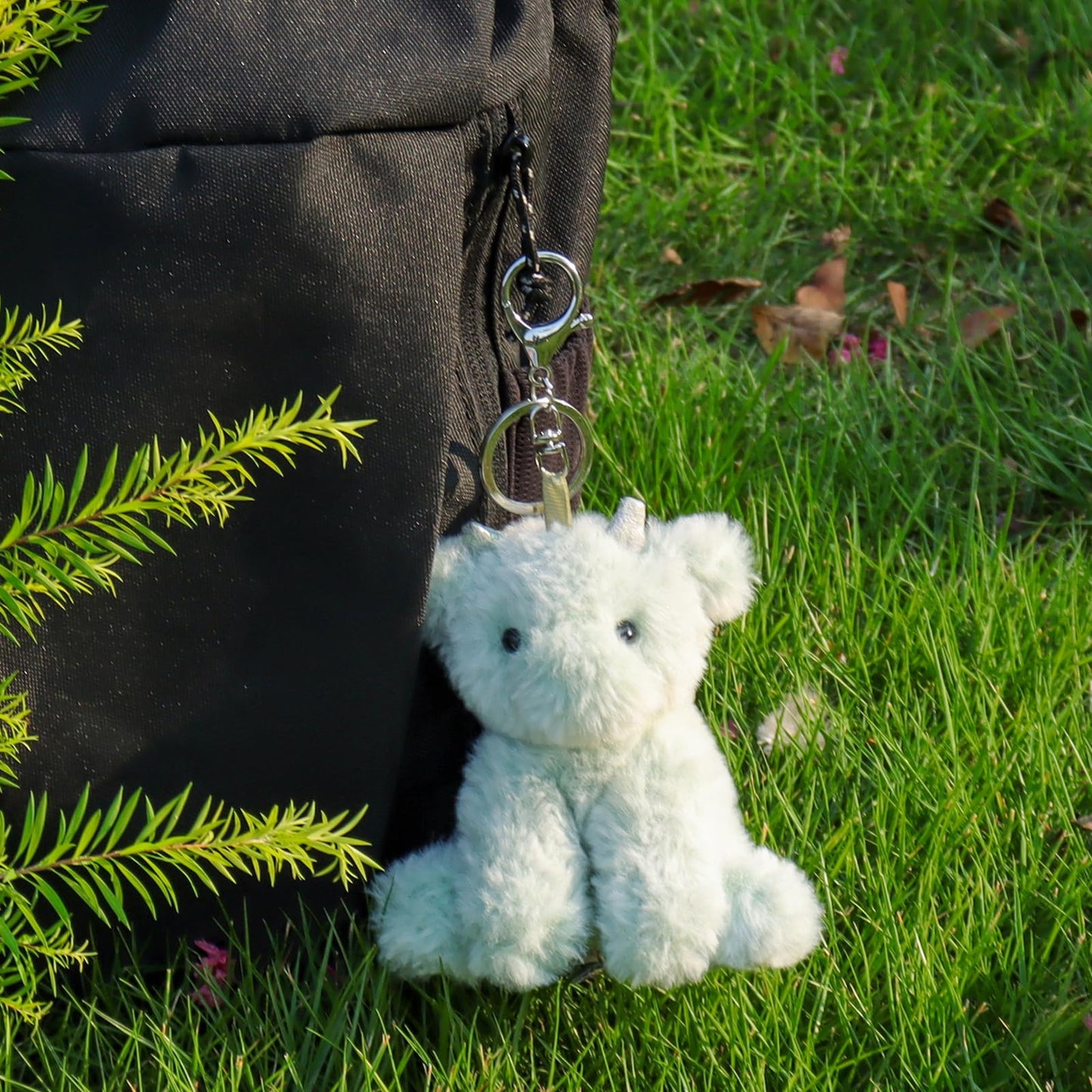 Apricot Lamb Dragon Cute Keychain, Soft Stuffed Plush Keychain Toys For Kids Backpack, Purse, 5 Inches
