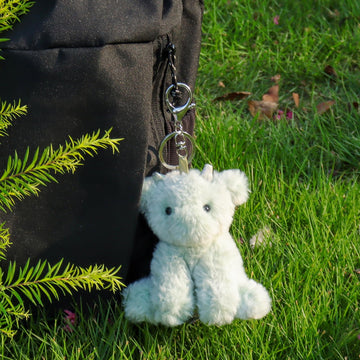 Apricot Lamb Dragon Cute Keychain, Soft Stuffed Plush Keychain Toys For Kids Backpack, Purse, 5 Inches