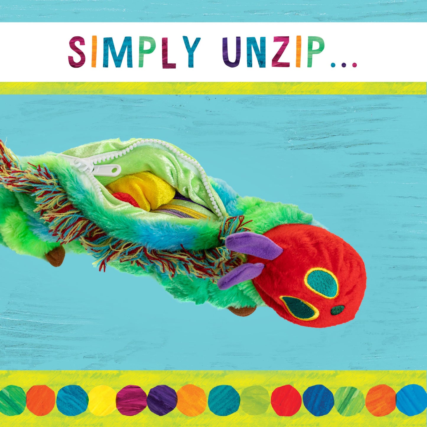 KIDS PREFERRED World of Eric Carle, The Very Hungry Caterpillar Butterfly Reversible Stuffed Animal Plush Toy, 16,Green