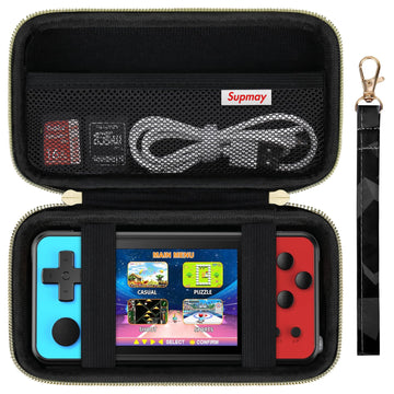Supmay Carrying Case Compatible With Kavoyi / Beico / Tebiyou 32 Bit Handheld Games For Kids, Portable Arcade Gaming Player Stor