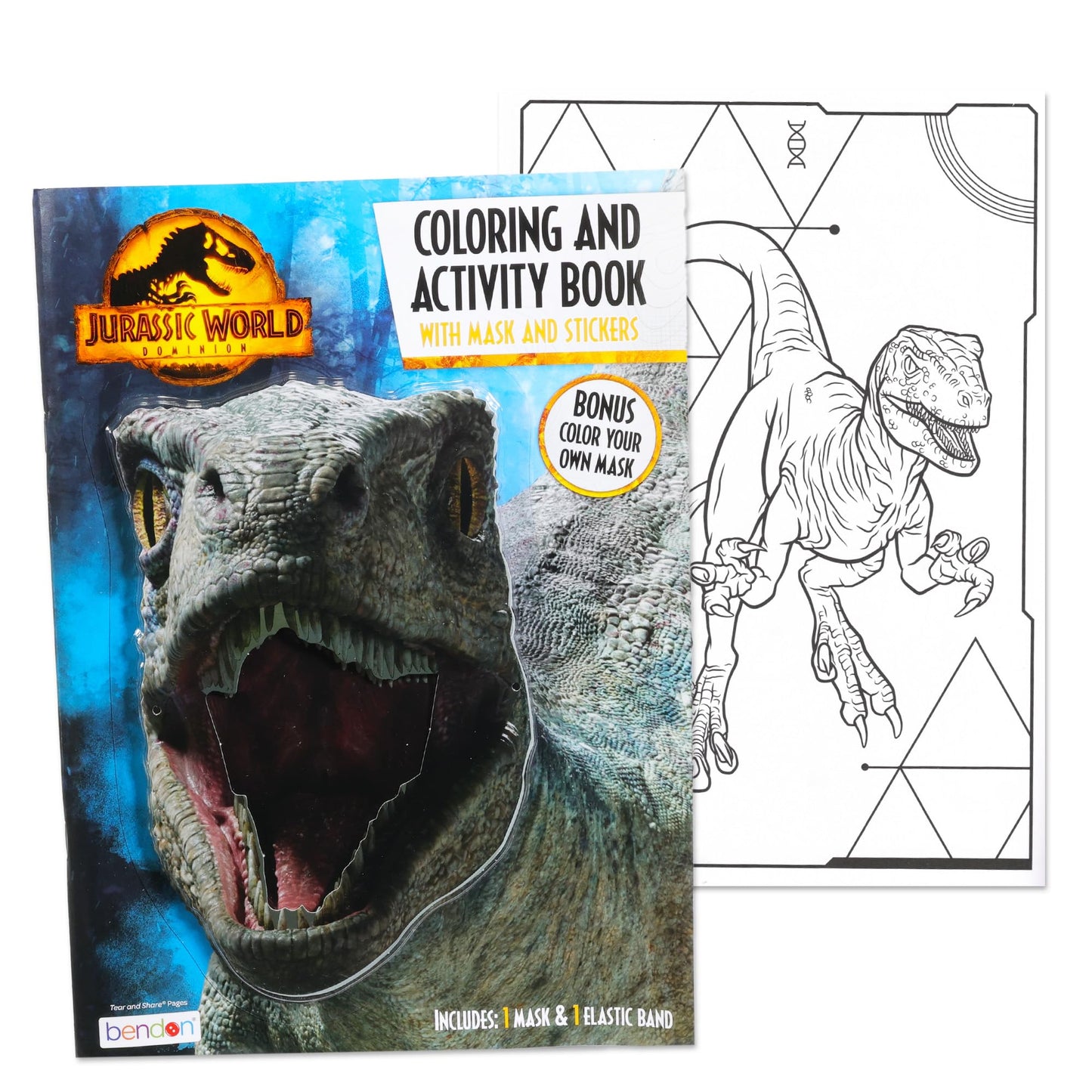 Jurassic World Coloring Book Set with Stickers and Posters (3 Books)