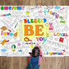 Giant Motivational Positive Coloring Poster For Kids Be Huge Inspirational Quotes Coloring Tablecloth Large Positive Coloring Bo