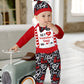 Wiqi Baby Boy Valentines Day Outfit My First Valentines Day Baby Boy Outfit 6 Months Baby Valentines Day Outfit Boy Red Long Sle