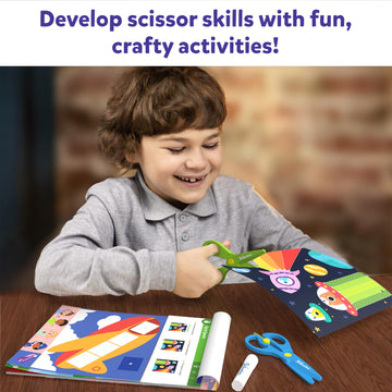 Skillmatics Scissor Skills Activity Book - Snip, Snip, Art & Craft Kit For Kids, 2 Child-Safe Scissors, 25 Fun Activities, Tiktok Viral Sensation, Gifts For Girls & Boys Ages 3, 4, 5, 6, 7