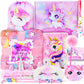 Unicorns Gifts For Girls Kids Toys 3 4 5 6 7 8 9 10 Years Old With Lcd Writing Tablet/Glowing Blanket/Unicorn Bracelet/Eye Mask/