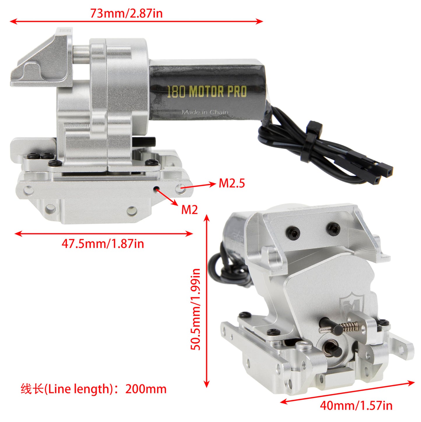 Meus Racing Trx4M Transmission And Motor Dual Speed 15.7:1/56.6:1 For Traxxas Trx4M Defender Bronco K10 F150 1/18 Rc Crawlers Up
