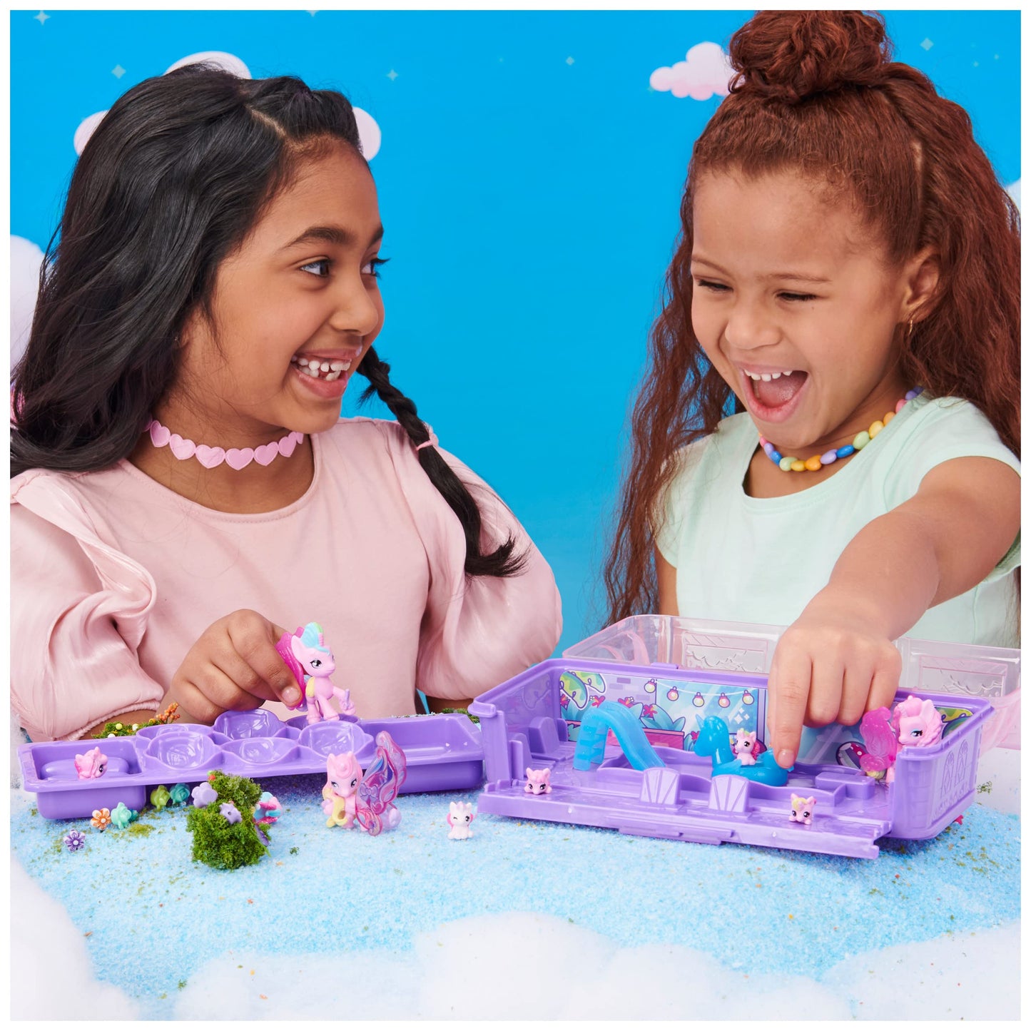 Hatchimals CollEGGtibles  Unicorn Family Carton with Surprise Playset  10 Characters and 2 Accessories  Kids Toys for Girls Ages 5 and up