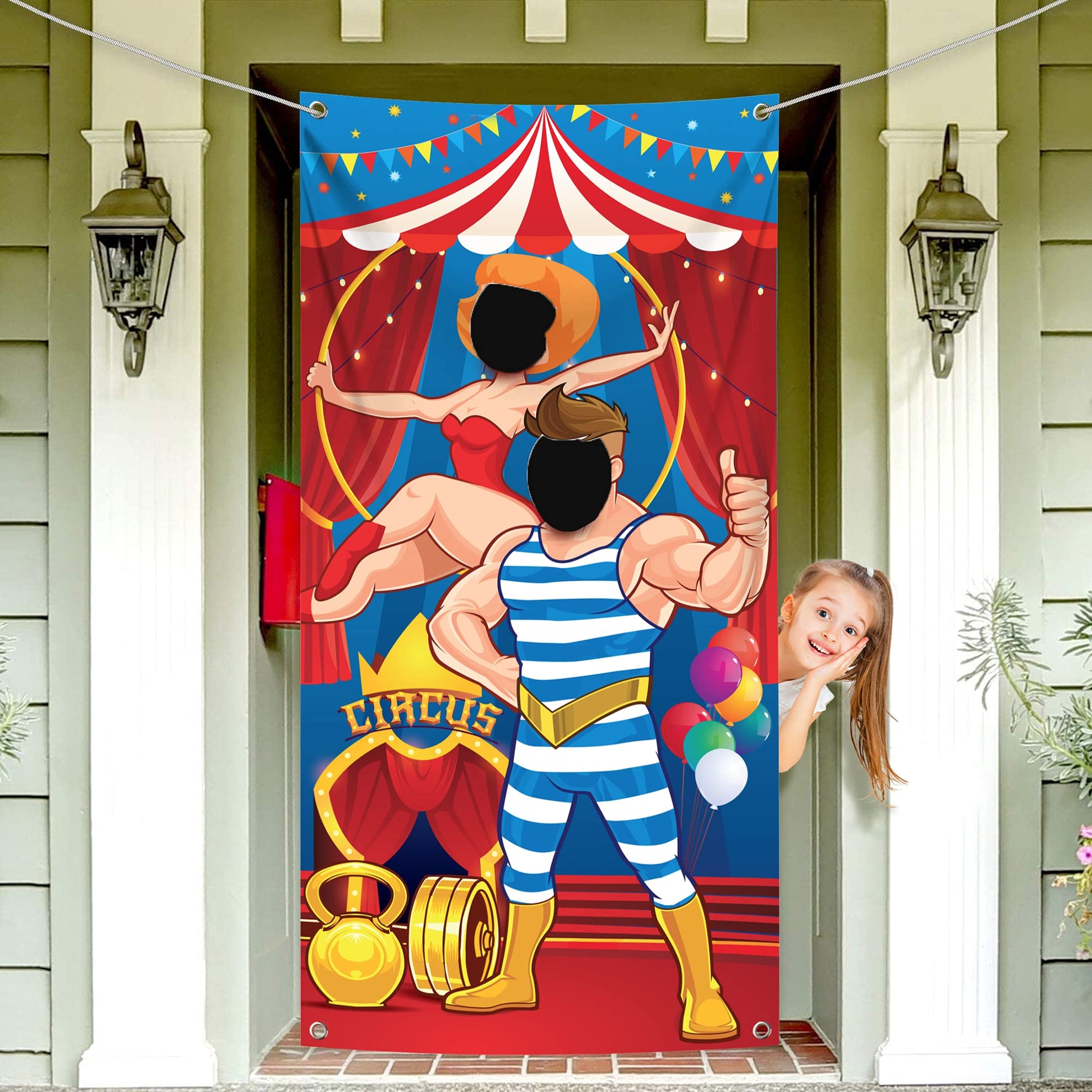 KatchOn, Large Carnival Photo Booth Backdrop - 72x36 Inch | Carnival Decorations | Carnival Photo Door Banner for Carnival Theme